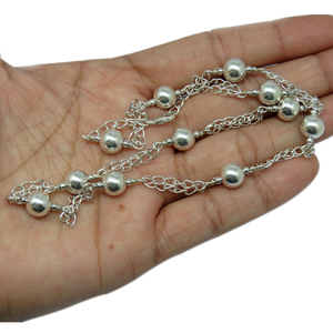 Collar de cadena de plata de ley 925 para mujer, Charm Simple, joyería de plata - Product Image 3