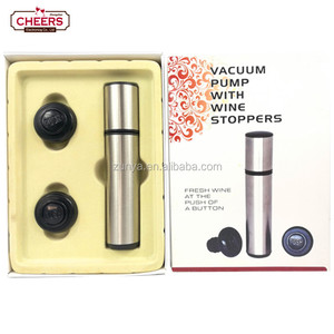 Conservante del <span class=keywords><strong>vino</strong></span>, <span class=keywords><strong>vino</strong></span> del acero inoxidable fabricante del <span class=keywords><strong>vino</strong></span> de la bomba de vacío y 2 tapones - Product Image 3