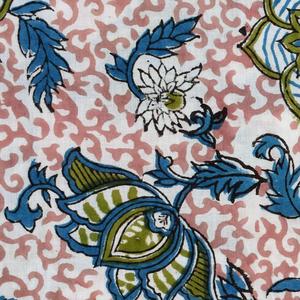 Marca de lujo indio hecho a mano gasa para correr Material multicolor bloque Floral impreso tela de algodón para niñas cortinas cubiertas - Product Image 3