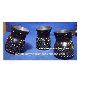 Black Soapstone Aroma Oil Lamp - Product Image 1