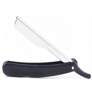 Maquinilla de afeitar recta de peluquero de una sola hoja con mango de varios tonos para afeitar - Product Image 3