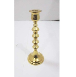 Handmade <b>Gold</b> Aluminum Taper <b>Candlestick</b> <b>Holder</b> Elegant Home Decoration for Weddings and Other Occasions - Product Image 1