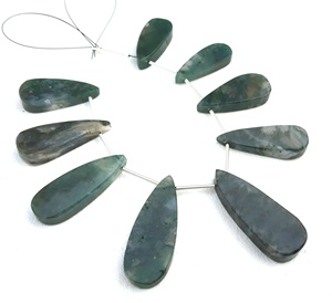 Cuentas de Briolette de cuarzo Natural con forma de pera, joyería hecha a mano - Product Image 3