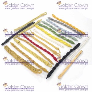 Ceremonial Golden Bullion Wire Chin Straps Cuerdas de tapa ceremonial | Cordones de tapa personalizados - Product Image 6
