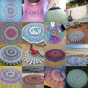 Indien bohème Mandala plage tapisserie Floral imprimé Yoga tapis serviette et tenture murale à la main Hippie couverture pour décor de plage - Product Image 1