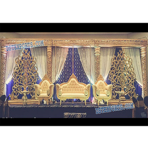 ล่าสุดได้รับการออกแบบเอเชียจัดงานแต่งงานตกแต่งเวทีแกรนด์เอเชียงานแต่งงานเวทีตกแต่งขั้นตอนการจัดงานแต่งงาน - Product Image 1