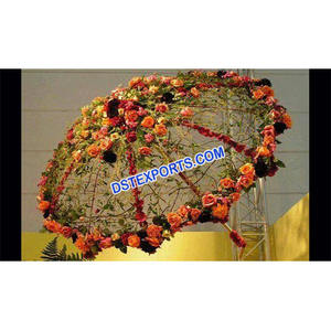 Paraguas elegante con flores para boda, sombrilla colgante para boda, fabricante y distribuidor - Product Image 1