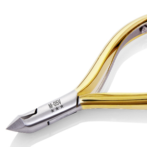 NGHIA N-01G professionnel en acier inoxydable fini or pince à cuticules pour ongles ensemble de manucure Nail Art Made Vietnam Factory OEM - Product Image 1