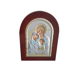 Religiosos chapados en plata icono de la Tierra Santa/Sagrada Familia - Product Image 1