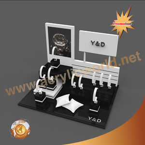 Soporte de exhibición de reloj de lujo personalizado, nuevo diseño, acabado brillante, Contador, Acrílico - Product Image 5