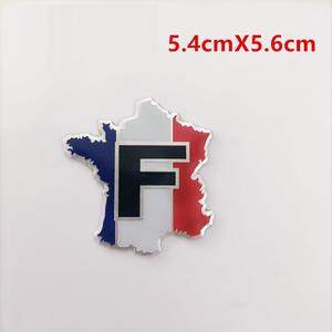 Autocollant personnalisé pour voiture Métal Alliage d'aluminium US Allemagne UK <span class=keywords><strong>France</strong></span> Carte Drapeau Emblème de carrosserie - Product Image 5