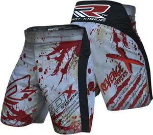 Blood MMA Shorts Grappling Kick Boxing Mens Muay Thai Cage Fight Trunks