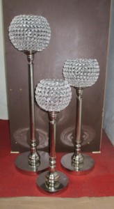 Soporte de pilar de bola de cristal con acabado plateado hecho a mano, decoraciones para fiesta de boda, características de Metal, también se puede usar candelabro - Product Image 3