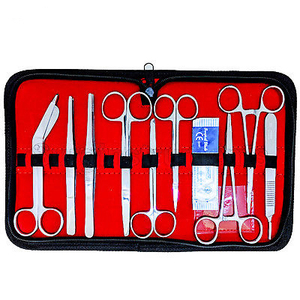 Kit de instrumentos cirúrgicos, kit de instrumentos cirúrgicos com tesouras cirúrgicas hemostáticas, fórceps bp, alça & trauma, tesouras e tesouras