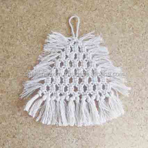 Personalized Christmas Decorations <b>Vintage</b> <b>Mini</b> Macrame Christmas Tree Hanging Ornaments for Christmas Eve Party Decor - Product Image 4
