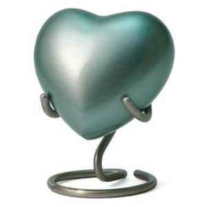 Urnas de cremación para cenizas funerarias, de Metal y latón/aluminio, con corazón negro conmemorativo y recuerdo de pata para mascotas - Product Image 4