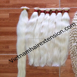 Cabello blanco de grado superior, venta al por mayor, barato, 100% cabello humano - Product Image 1
