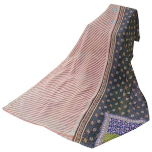 โบฮีเมียนวินเทจผ้าฝ้ายโยนด้วยมือสุ่มเย็บปะติดปะต่อกันผ้าห่มสำหรับใช้ในบ้านหรือโรงแรม - Product Image 4