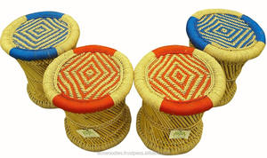 Pouf en bambou naturel écologique fait à la main tabouret repose-pieds tabouret roseau siège salon Restaurant jardin os incrustation Console - Product Image 4