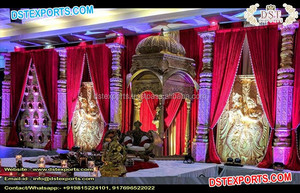 ที่สวยงามJharokhaกรอบเวทีสำหรับการแต่งงานอินเดียจัดงานแต่งงานอินเดียเวทีตกแต่งเอเชียเวทีงานแต่งงานชุดผู้ผลิต - Product Image 2