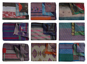 Venta al por mayor Fine Kantha Work Vintage Venta al por mayor Sari Manta - Product Image 2