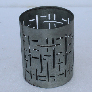 Porte-bougie votif en métal, sans flamme, fait à la main, avec revêtement en poudre, pour la décoration de mariage et de fête - Product Image 2