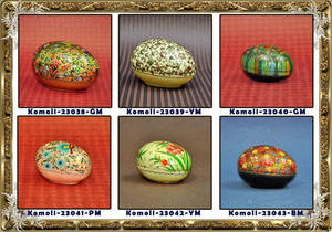 Boîtes à bibelots décoratives peintes à la main, 20 pièces, couleur crème, papier floral, maches - Product Image 5