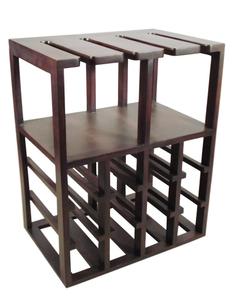 Estante de vino de 6 botellas de aluminio niquelado de gran calidad para bares, restaurantes - Product Image 2