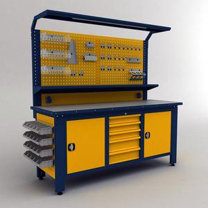 <b>Working</b> Station <b>for</b> Industrial Usage with Wooden <b>Table</b> - Product Image 1