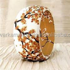 Haut sur demande Couleur unique de bracelet en laiton de style pleine avec le travail peint à la main - Product Image 2