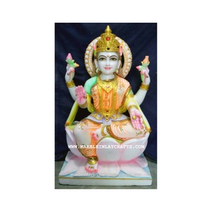 White Marble <b>Statue</b> of Laxmi Maa - Product Image 1
