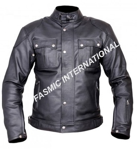 Chaqueta de cuero de carreras de motos Prendas de cuero Premium para jinetes - Product Image 4