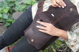 Cinturón de cuero auténtico Unisex, riñonera de bolsillo - Product Image 4