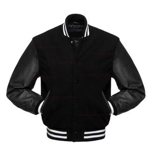 Chaqueta de manga larga con estampado personalizado para hombre, chaqueta lisa de béisbol, color blanco - Product Image 4