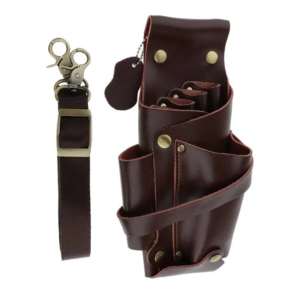 Duurzaam Kappers Tassen Scissor Holster Lederen Gereedschapstas Kleine Pouch