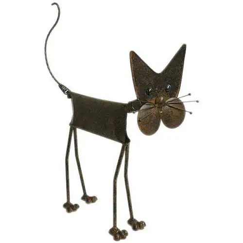 Sculpture de chat en métal nouvelle collection, fait à la main, d'animaux