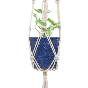 Supports de plantes en macramé faits à la main, cordes pour suspendre des plantes, supports pour pots de plantes - Product Image 3