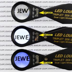 Loupe 20x de haute qualité, verre optique de 21 mm, loupe avec 6 LED et lumière UV, grossissement pour les amateurs de pièces de monnaie - Product Image 4