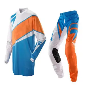 Traje de Motocross hecho a medida fabricante MX mejor venta al por mayor hombres y mujeres Motocross uniformes de dos piezas Jersey y pantalón trajes