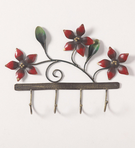 Vintage Iron Rose ใบแขวนผนัง3ตะขอ - Product Image 1