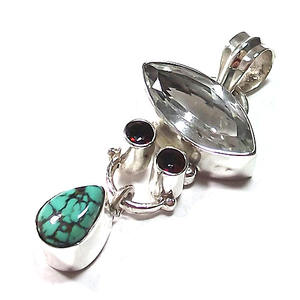 Wholesale 925 Sterling Silver Jewelry Fashionable Crystal Quartz Pendant for Girls Sterling Silver 925 - Product Image 6