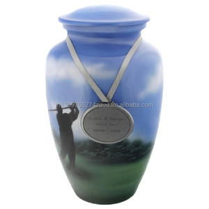 Urna Funeraria Americana para Adultos de Brassworld India, Artículos Funerarios de Metal y Latón con Temática Deportiva, Modelo BWI-786-15 - Product Image 1