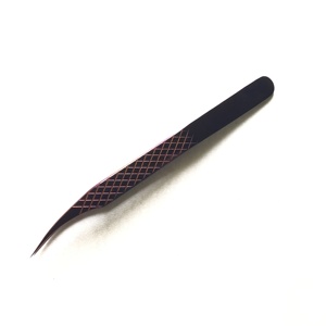 Pinzas Profesionales para Extensión de Pestañas en Forma de Delfín Morado, Pinzas de Acero Inoxidable Sostenibles con Logotipo Personalizado - Product Image 4