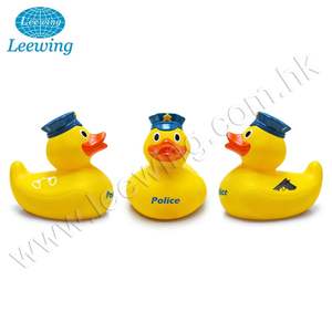 Pato de Goma Amarillo de Uniforme de Policía Profesional de Plástico Personalizado, Regalo Promocional - Product Image 4