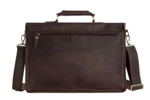 High Quality Handmade Genuine Leather Briefcase Genuine Leather Crazy Horse <b>Laptop</b> Bag - Product Image 3