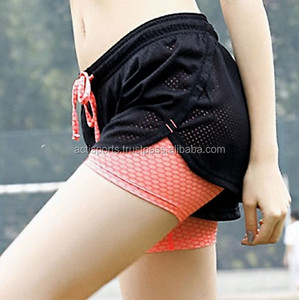 Short de course 2 en 1 pour femme, classique, Spandex, en Polyester, Acti - Product Image 3