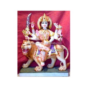 Makrana รูปปั้นหินอ่อน Durga Mata เต็มรูปแบบ - Product Image 1