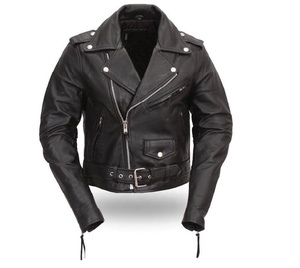 Shemax 2023 Top qualité vente chaude personnalisé en gros classique veste de moto en cuir pour femmes - Product Image 1