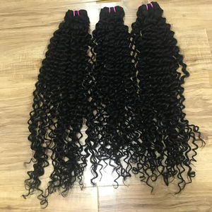 VENTE EN GROS REMY VIERGE VAPEUR BOUCLES CUTICULE ALIGNÉ DONNEUR UNIQUE NATUREL NOIR EXTENSIONS DE CHEVEUX HUMAINS DE HAUTE QUALITÉ - Product Image 1