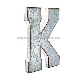 Letras Decorativas de Pared de Metal Galvanizado, de la A a la Z - Product Image 1